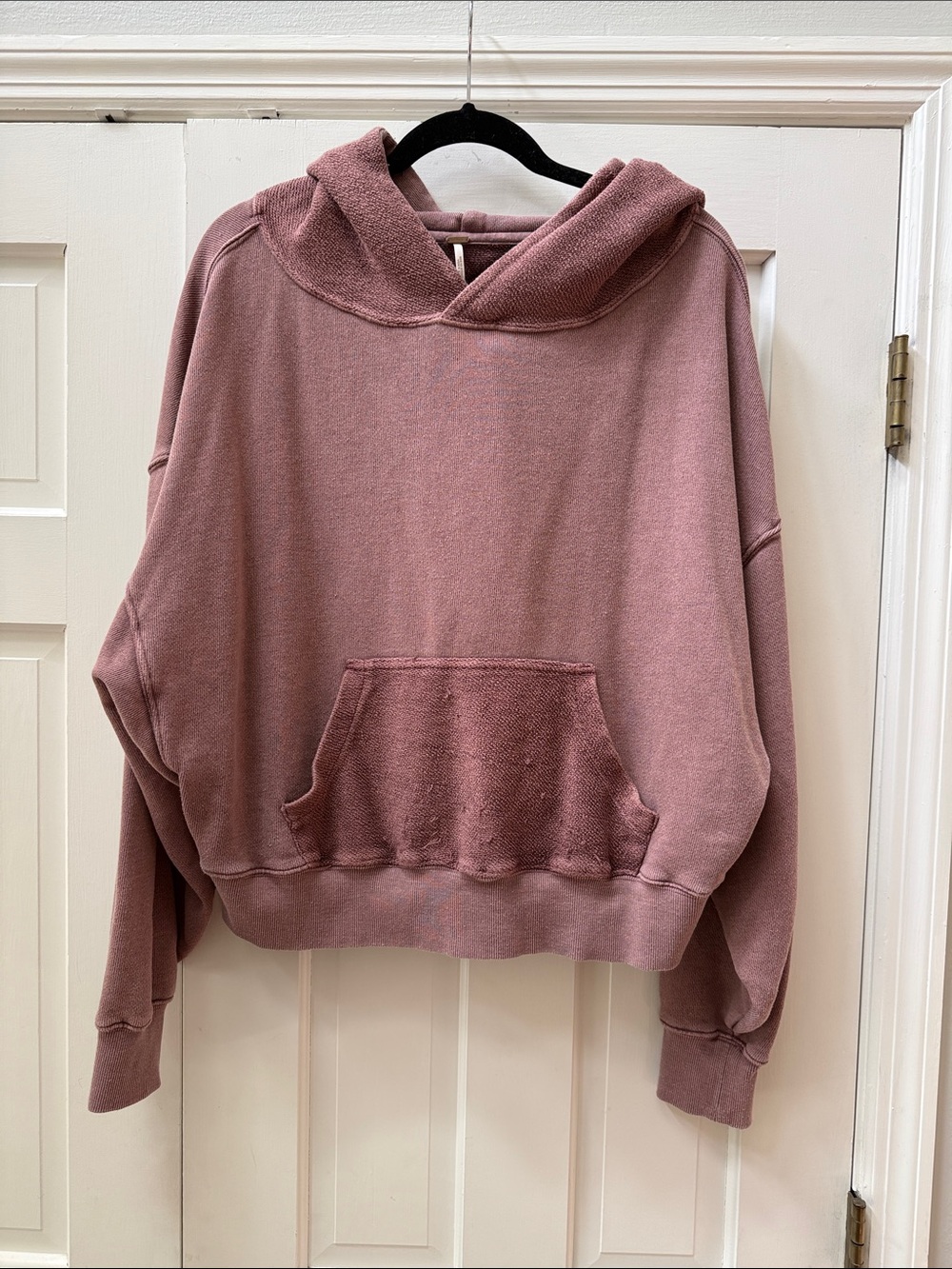 Free People Washed Mauve Pullover Hoodie